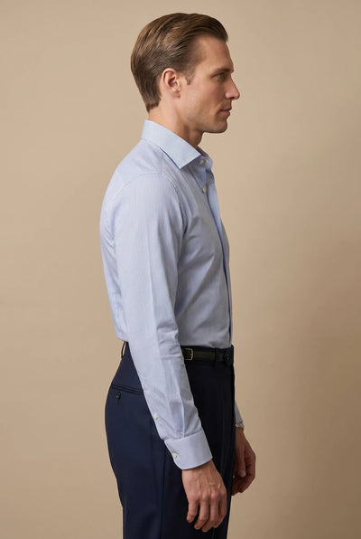 CAMICIA MODERN FIT RIGA SOTTILE IN COTONE