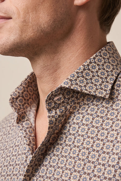 CAMICIA MODERN FIT IN COTONE CON STAMPA FANTASIA