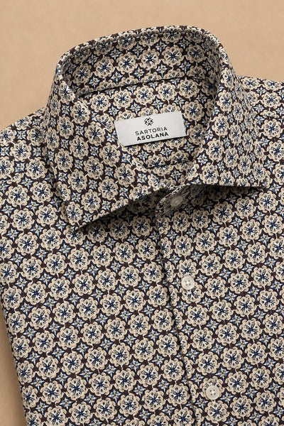 CAMICIA MODERN FIT IN COTONE CON STAMPA FANTASIA