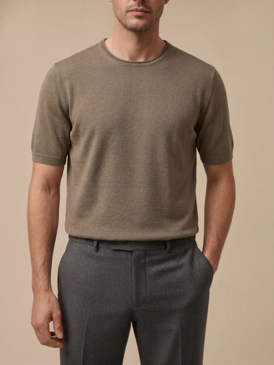 MAGLIA MEZZA MANICA IN MISTO LINO UNITA