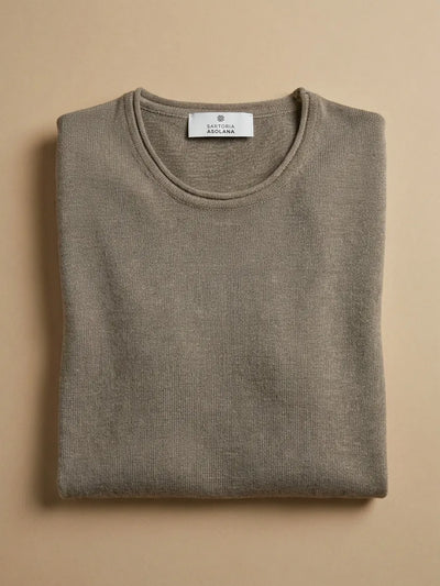 MAGLIA MEZZA MANICA IN MISTO LINO UNITA