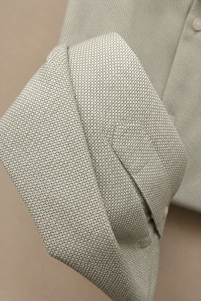 CAMICIA SLIM FIT IN COTONE CON TRAMA