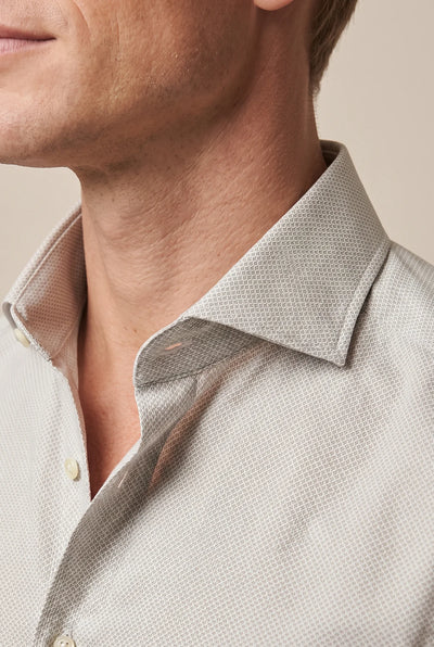 CAMICIA SLIM FIT IN COTONE CON TRAMA