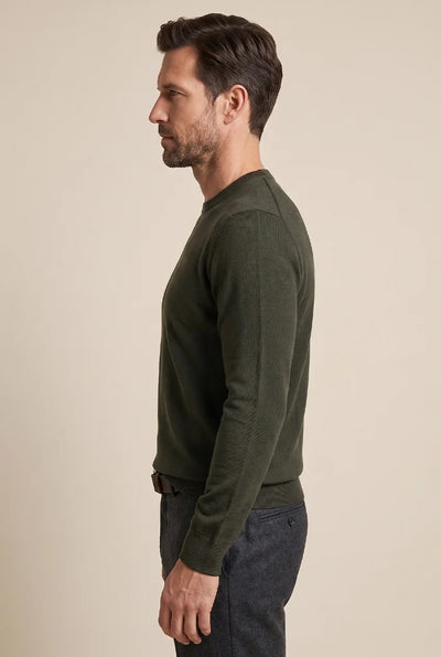 DRONE — Maglia girocollo in 100% lana merino Tollegno
